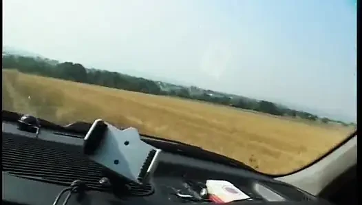 Возбужденная пара занимается жестким сексом на природе