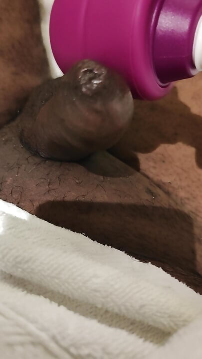 Vibrator on dick
