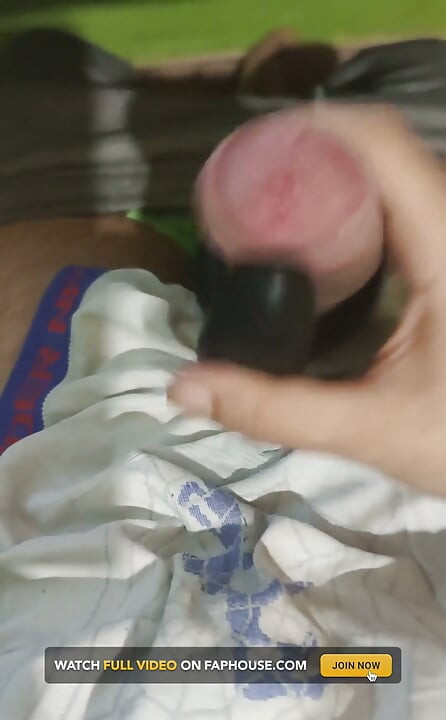Cumshot on White Boxers