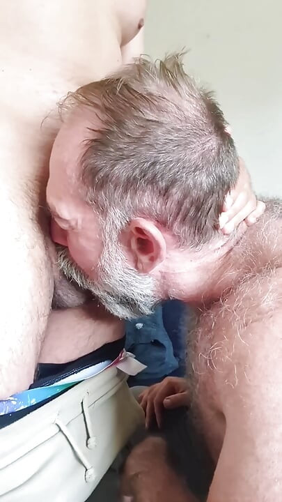 Un urs musculos păros băiatului uscat