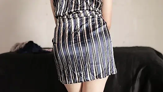 Beautiful Indian Girl Big Ass Satin Oil Massage to Hard Creampie Inside