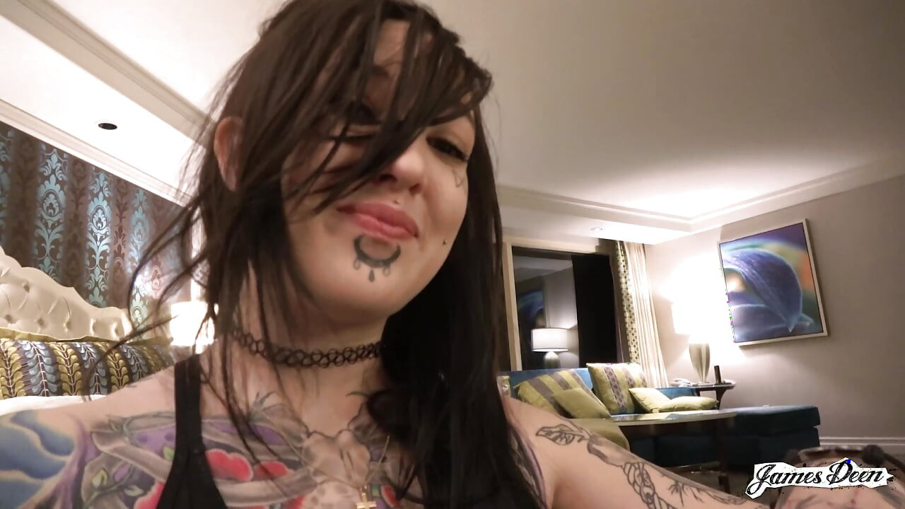 James Deen's favorite inked-up slut is back, and she's ready for another rough fucking