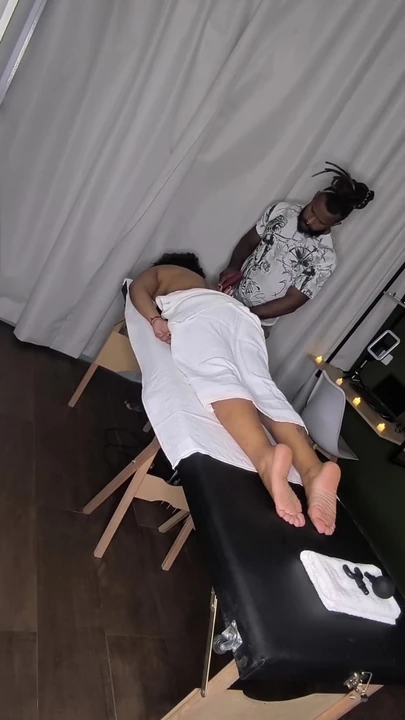 Epic moment from "Part 1 Ebony Massaging Wife Released By Gentle Cuckold"