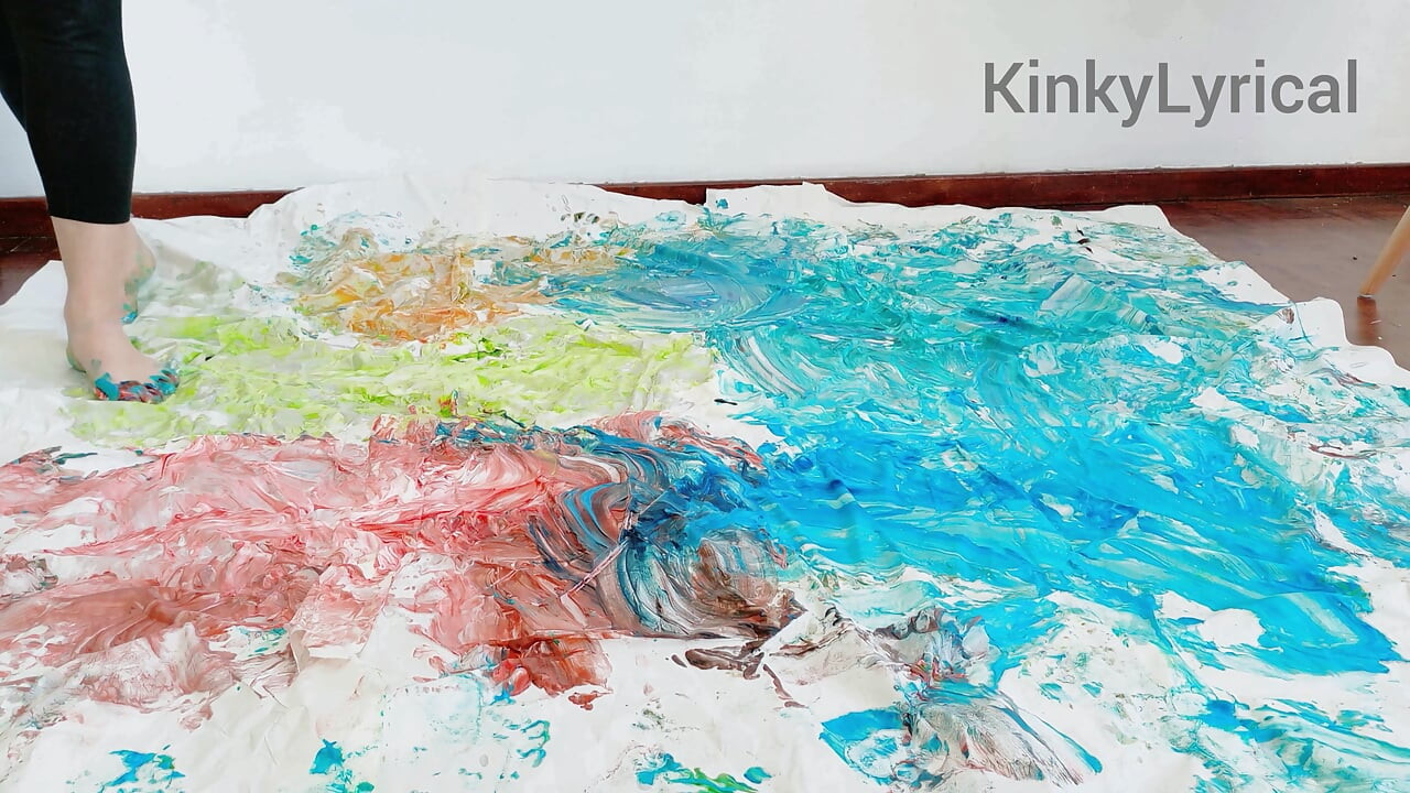 ศิลปะเท้า - ทาสีด้วยเท้า