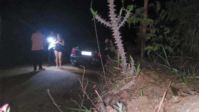 Sharing short and young hot wife with stranger BBC on the street INTERRACIAL