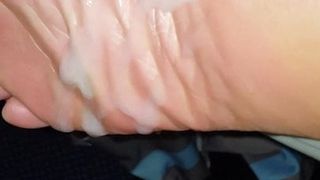 Cum over bbw wrinkled soles