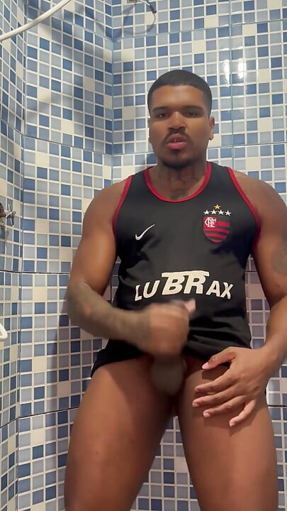 Cumshot with the Flamengo Shirt