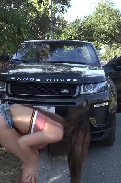 Davina Davis and Kinsley Anne - Outdoor step bro blowjob