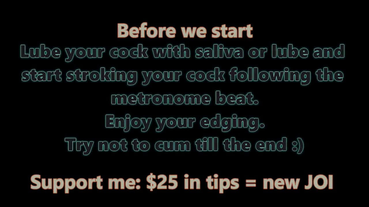 Guided JOI, Metronome Edging Challenge