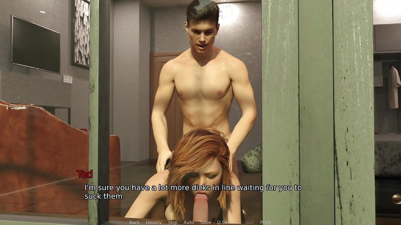New Neighborhood V0.9 - Part 2b: Violet Starts Practicing Threesomes with Ted Using a Big Dildo