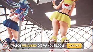 MMD R-18, anime, filles qui dansent, clip sexy 265
