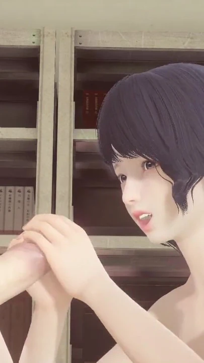 Must-see moment from "Hentai Uncensored - Futanari cum in Shoko's face in library"