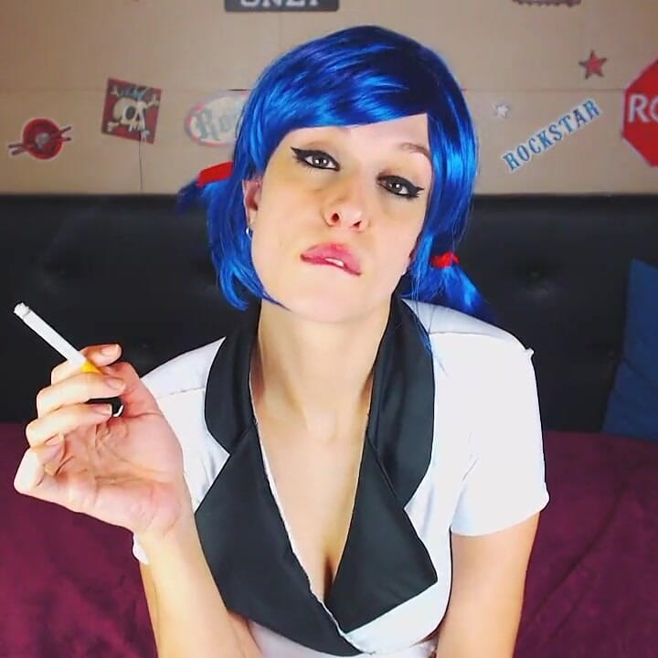 Smoking Fetish. Ladybug. Cosplay