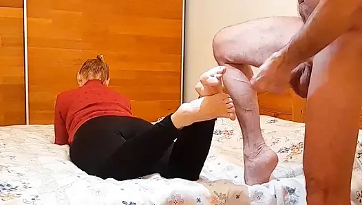 Mature Blonde Amateur Wife Enjoys Foot Fetish and Oral