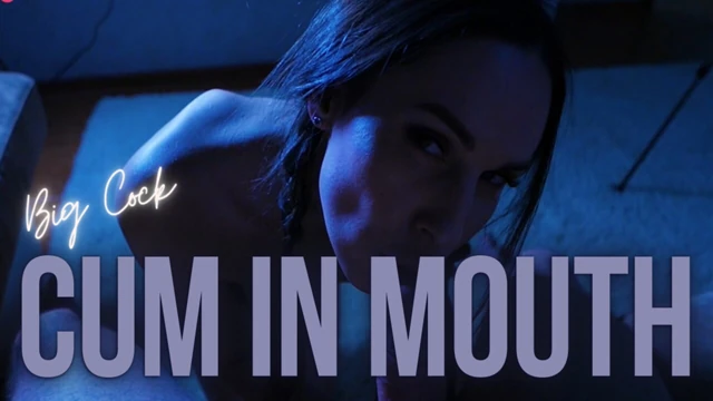 Brunette Sucks Huge Cock and Cum Swallow with Pleasure - Lilu Moon