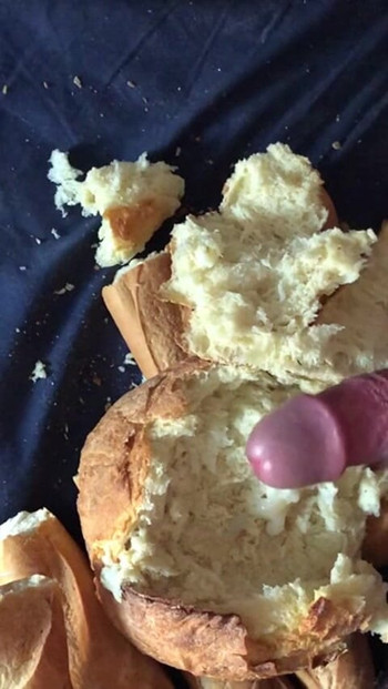 Cum on bread