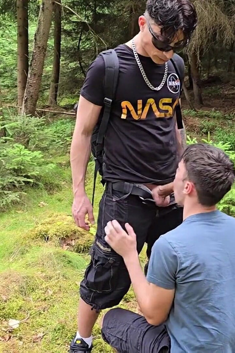 I Throat-fucked My Gay Slut and Railed Him Bareback in the Woods Till My Cock Shot a Cum Load.