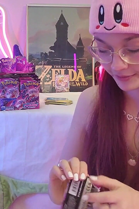 Boobs and Game Card Pulls Topless