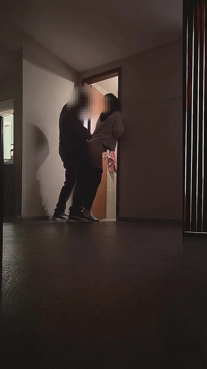 Real Coworkers. Empty Office. Holiday Quickie by the Kitchen Door. | Clip 1