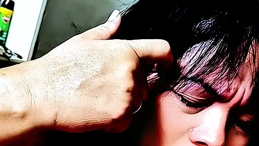 Beautiful and young friend from college leked doing amateur and risky blowjob up close and ends with cum in her mouth