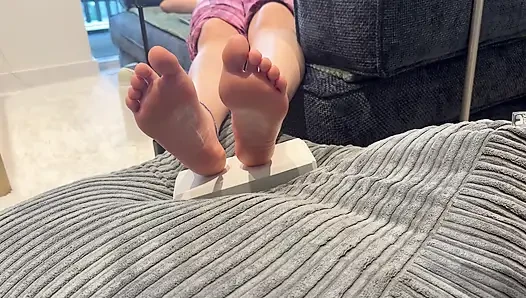 Footjob Foot Massage Foot Dangle Big Cumshot
