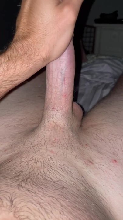 Straight guy masturbation with precum