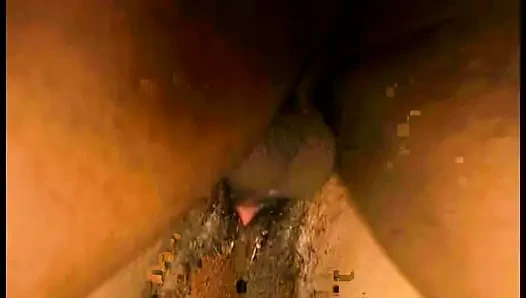 Fat whore loves to take this long cock in a doggy style position