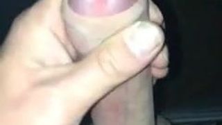 Rough wanking my hard white cock ends with big cumshot