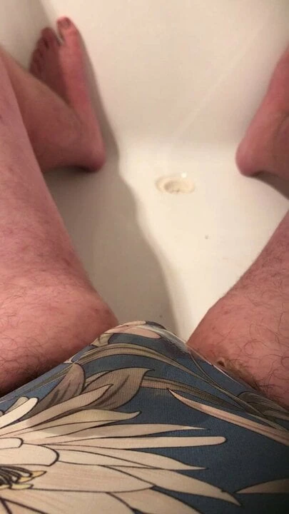 Wetting my one piece swimsuit