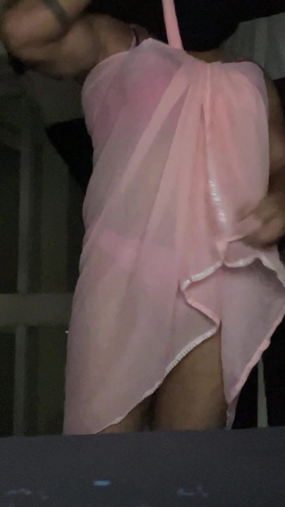 Epic moment from "crossdresser nighty teasing mastarbating pink panty big boobs"