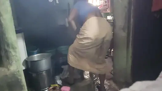 Hot women in bathroom show his body