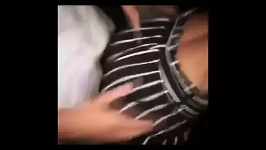 Perrero Grinding slim thick bitches ass at the club