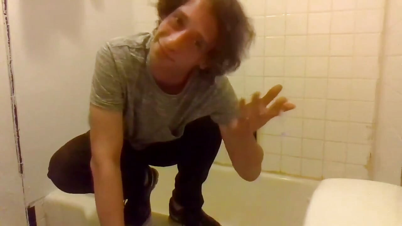 Stripping Buttnaked; Peeing in My Mouth & on My Face, Titties and Asshole