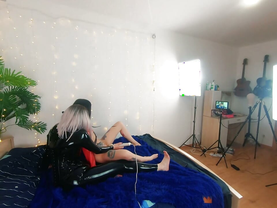 Backstage of Pretty Lesbian Fetish Girls Doing Sex Video. Positive Femdom, Sex Play, Latex Leather