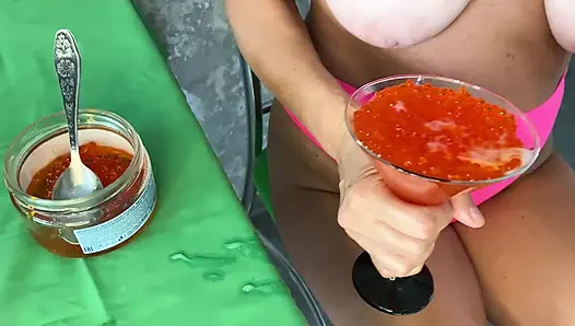 I want to it all your cum foodfetish handjob