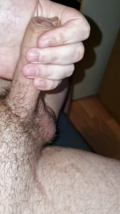 Part 1, Jerking my uncut Cock at my desk