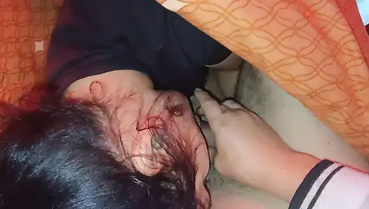 Stepdaughter sneaks under the blanket and wakes me up sucking my dick