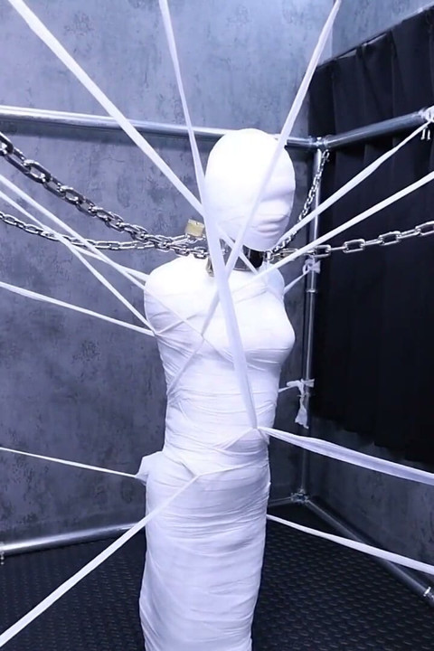 A Cute Girlfriend Wrapped All Over in Bandages