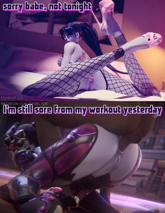 Blacked waifu - Widow is sore from her workout