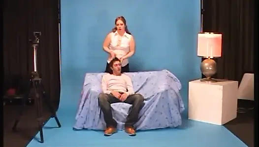 Amateur Casting for Young MILF Fisted in Hairy Pussy Then Fucked and Cummed in Mouth by Huge Cock