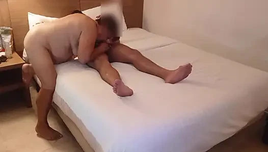 My mature stepmother gives me blowjobs and anal sex.