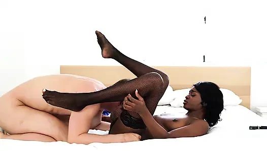 Hot Ebony Pornstar with Fit Body Nicole Kitt Fucking Big Euro Dick
