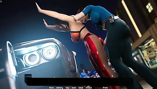 Shemale Police Officer Rubbing Luna Pussy And Squeezing Her Boobs