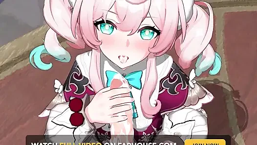 Honkai Star Rail - страстный секс Hyacine X Caelus - 3D хентай анимация