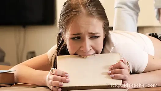 Handsome Tutor Helps Cutie with Her Assignments and Pussy