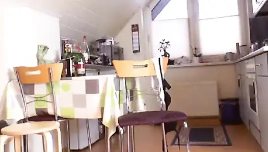 Blonde Teen Rides a Dildo