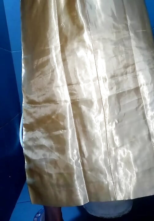 Longdress Satin kuning melancap