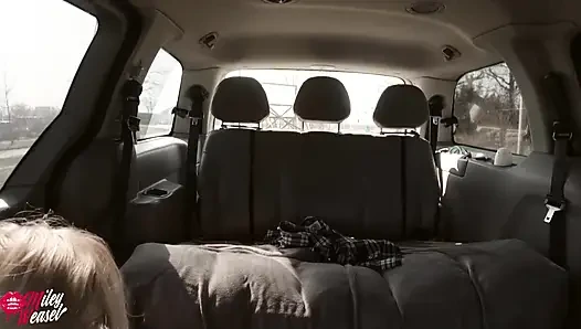 Kinky Blonde Gets Her Ass Creamed While Washing a Car