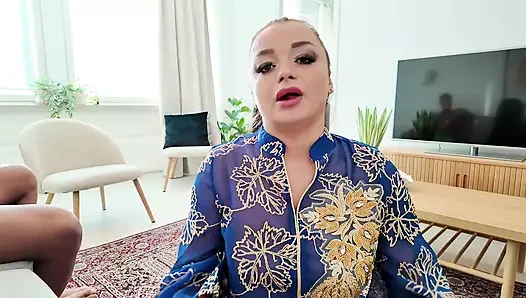 Arab Bitch Wife With BBC Bull In Front Of Husband