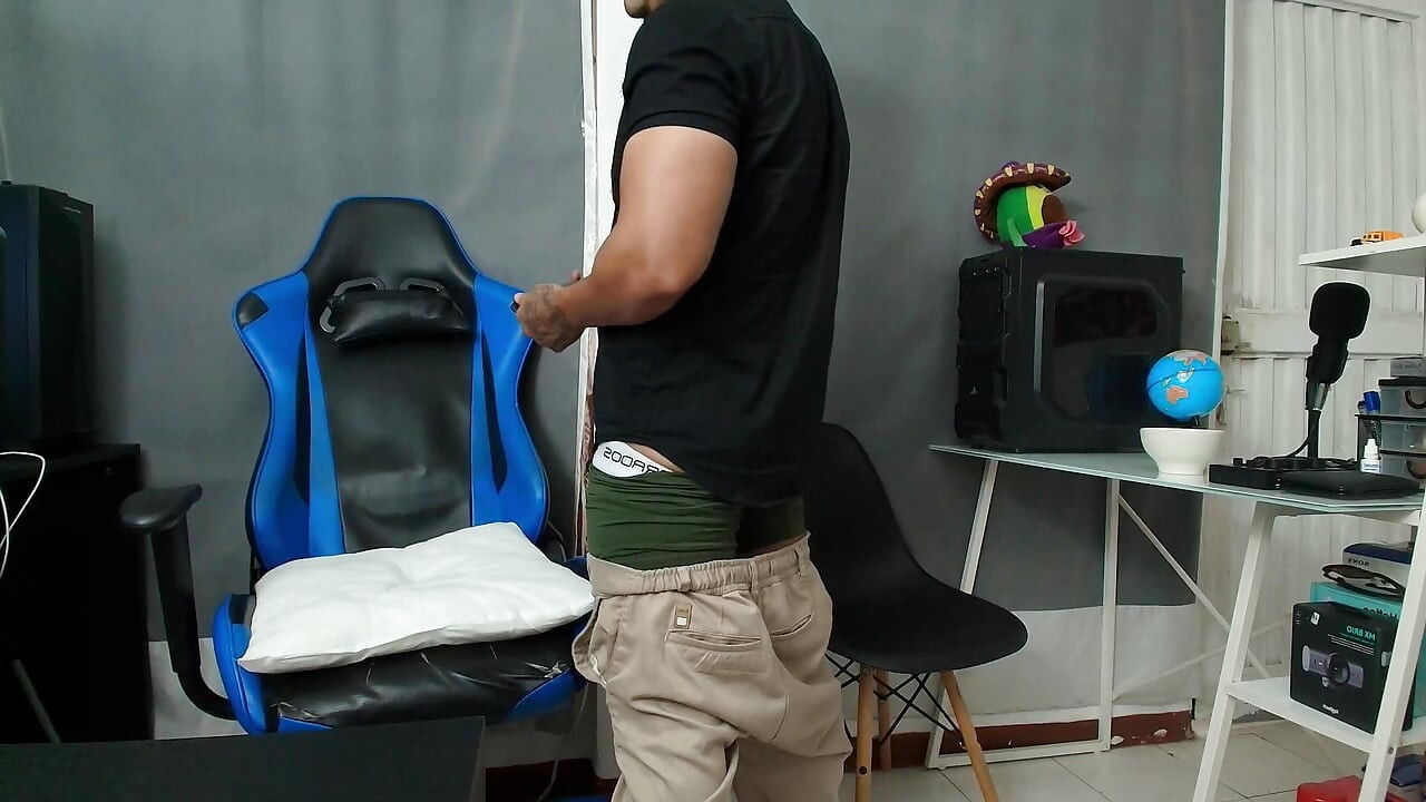With my boss in the office I get a little hot